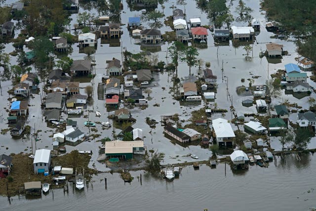 <p>The aftermath of a hurricane in Louisiana</p>