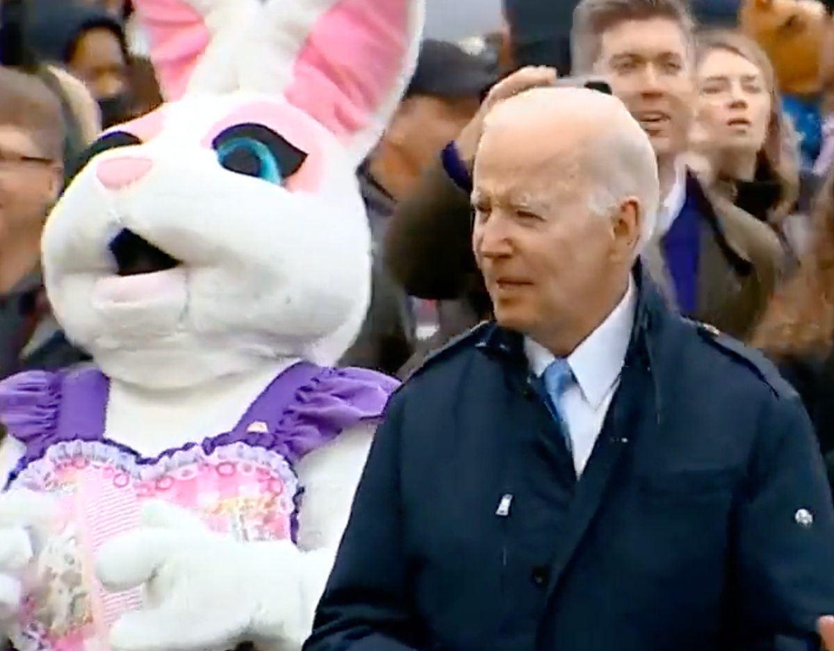 Easter bunny appears to direct Joe Biden away from Afghanistan question at White House event