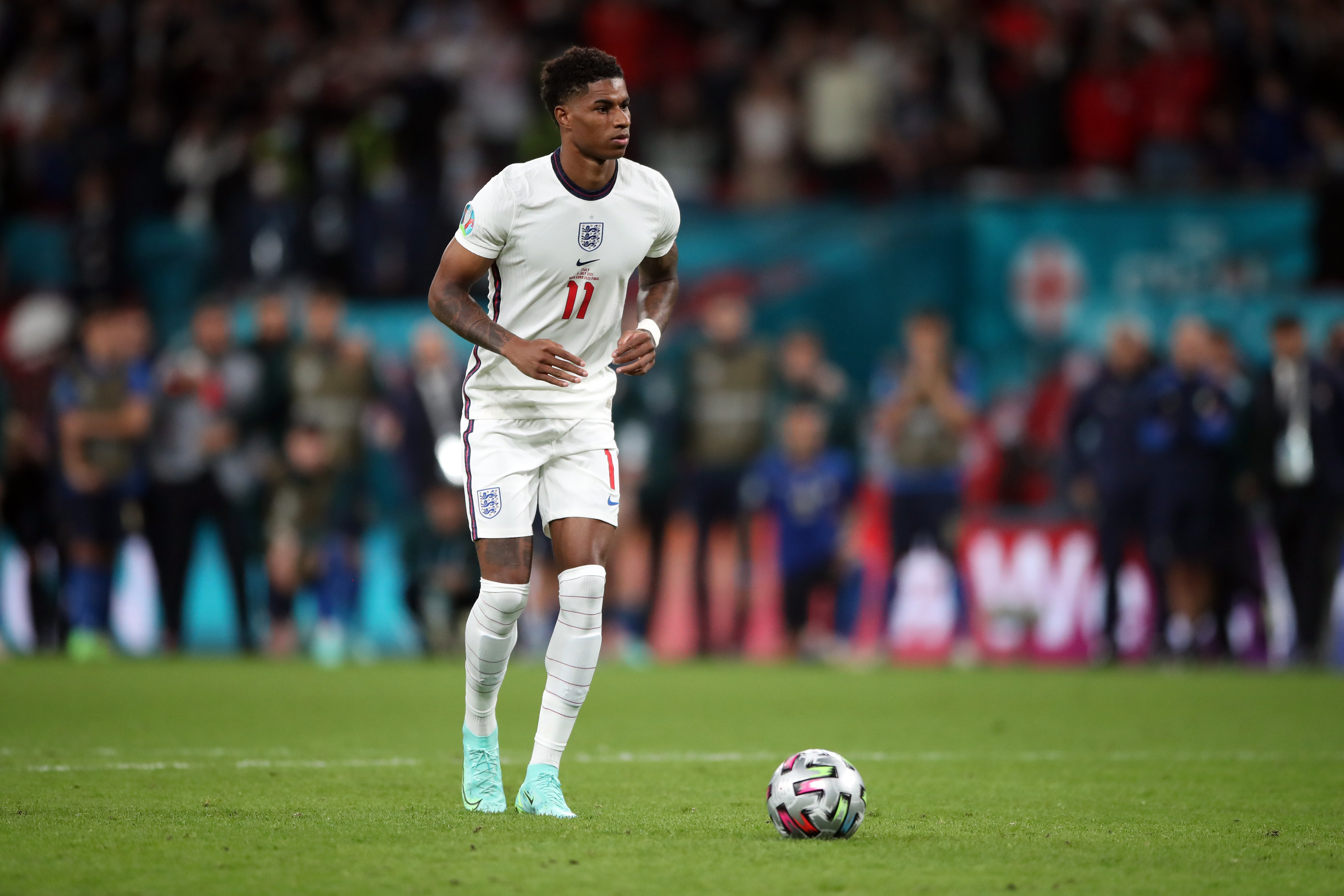 Marcus Rashford was among the England players racially abused after missing a penalty in last summer’s Euro 2020 final (Nick Potts/PA)