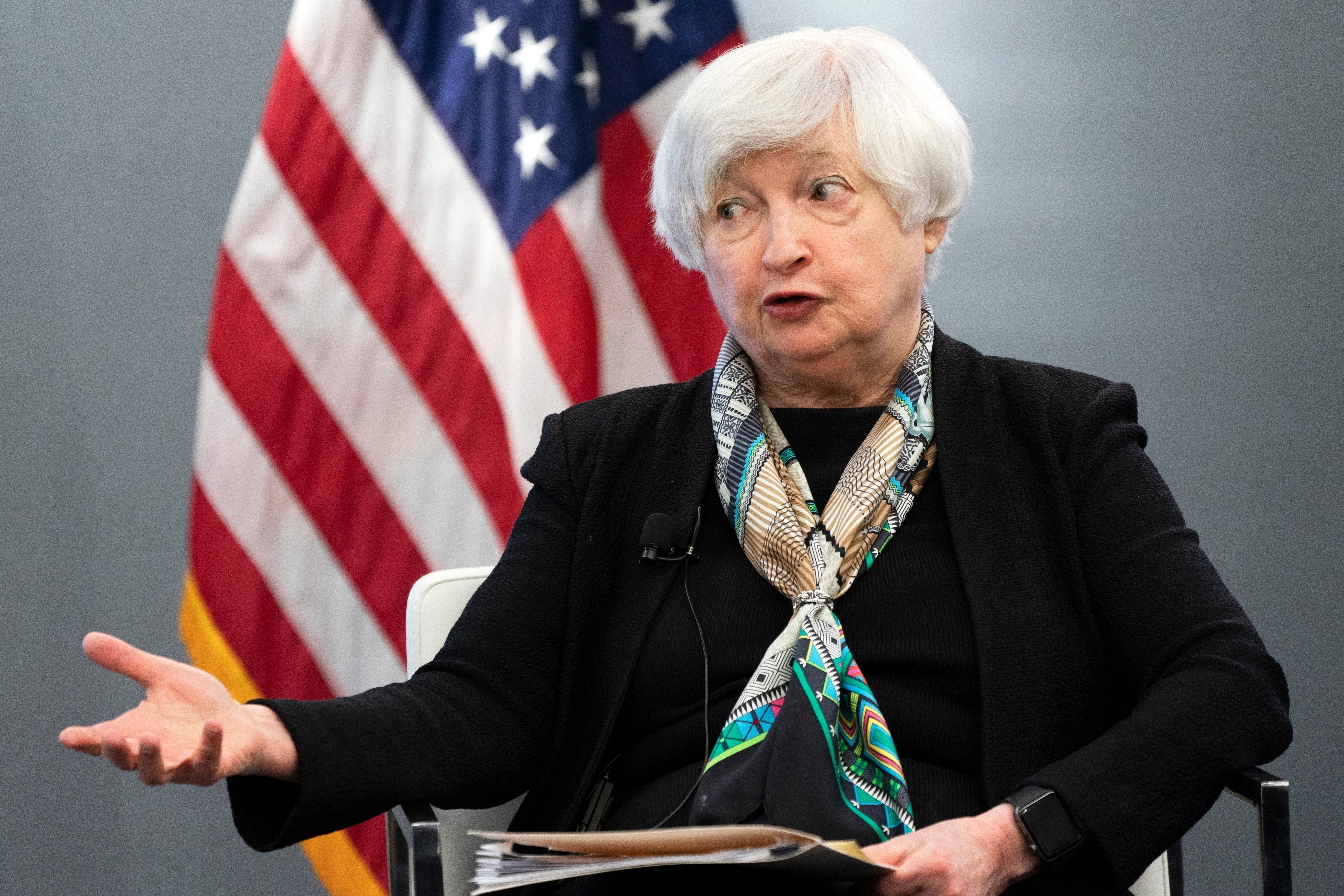 U.S. Treasury Secretary Janet Yellen speaks at the Atlantic Council in Washington