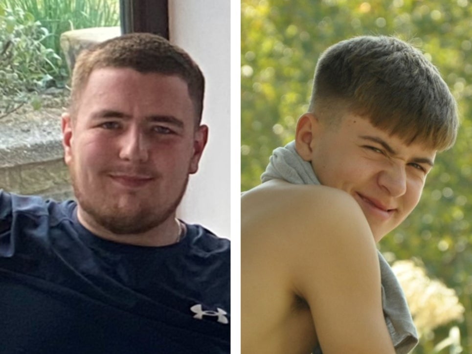 Harry Atkinson (L) and his friend Lewis Meeson were fatally injured after the collision on Friday morning