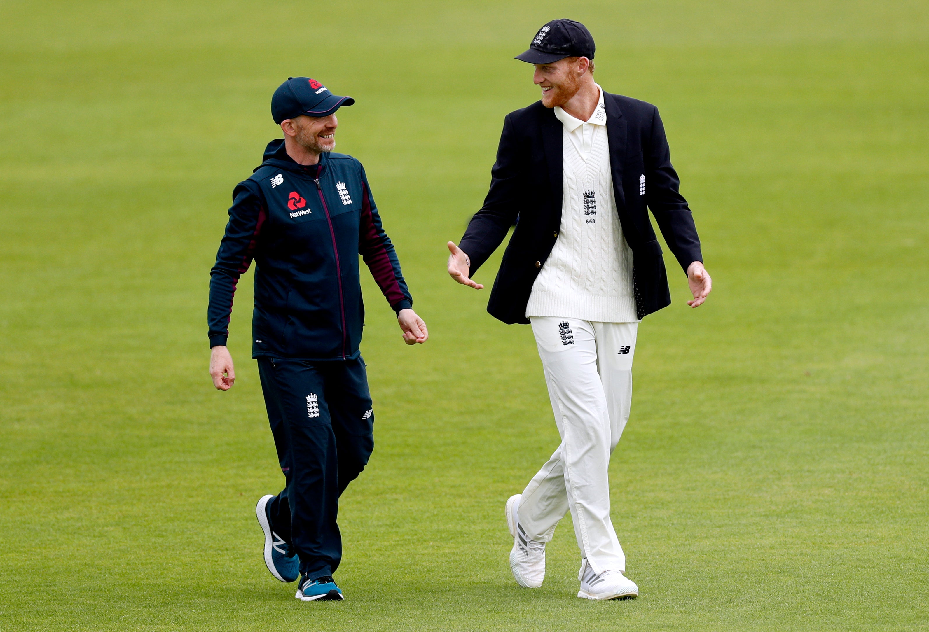 Ben Stokes (right) has captained England’s Test side once before (Adrian Dennis/NMC Pool)