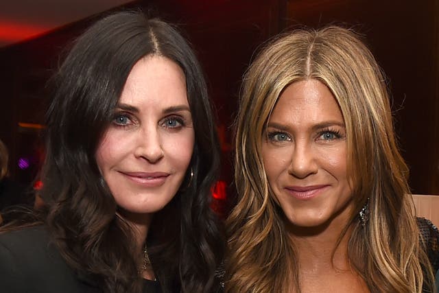 <p>Courtney Cox and Jennifer Aniston starred in ‘Friends' from 1994 to 2004</p>