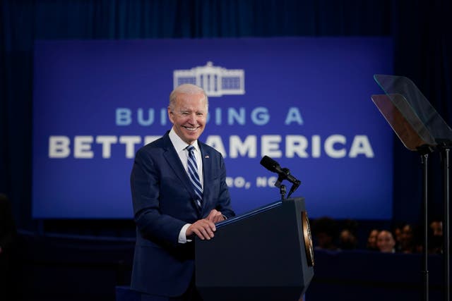 <p>Joe Biden speaks in North Carolina </p>