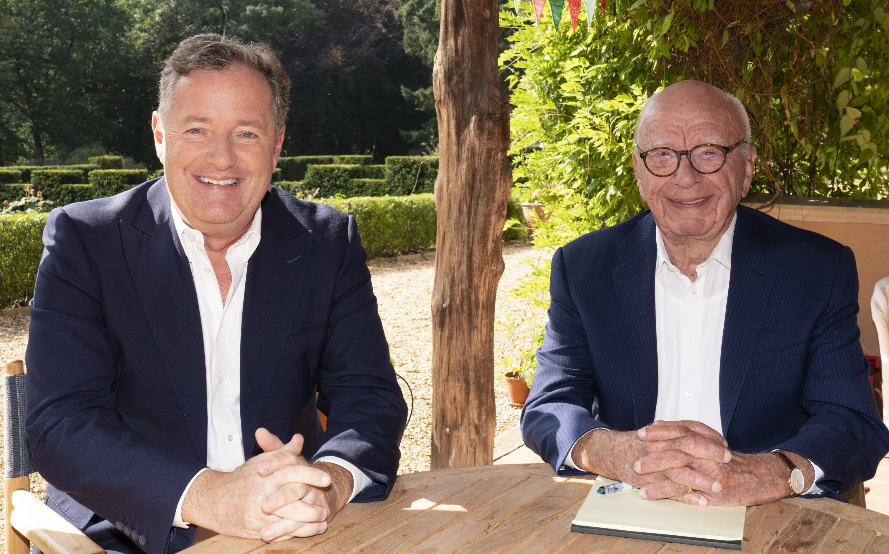 Piers Morgan and Rupert Murdoch, executive chairman of News Corp (Paul Edwards/The Sun//News UK/PA)