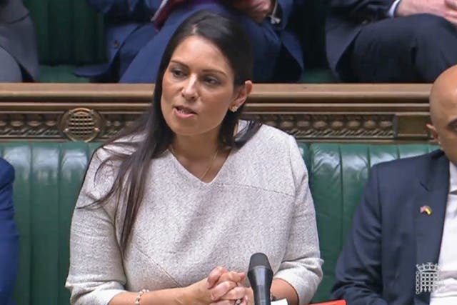 <p>Priti Patel was criticised by one of her predecessors and party colleagues, Theresa May</p>