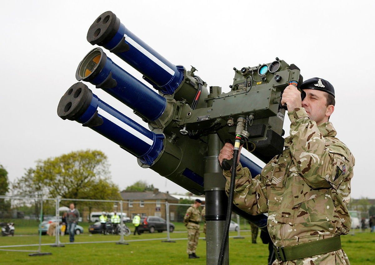 UK has sent Starstreak anti-air missile systems, among other weapons