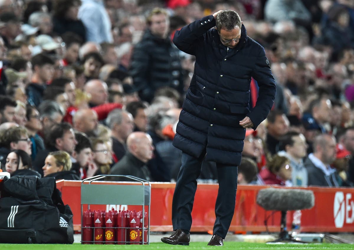 Ralf Rangnick lambasts &lsquo;embarrassing and humiliating&rsquo; Man Utd defeat and says Liverpool six years ahead