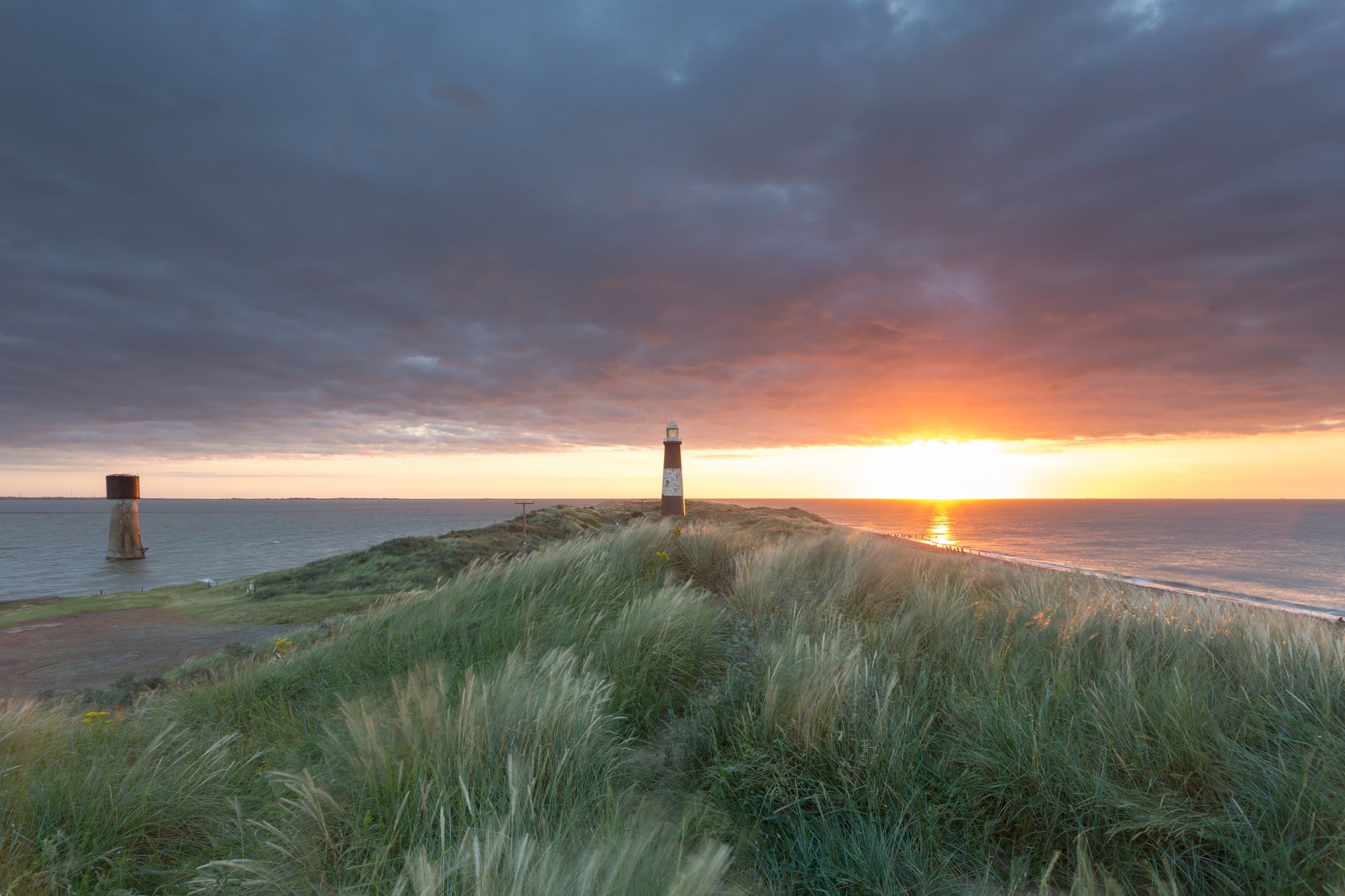 Spurn Head in the Humber Estuary, thought to be the location of the sunken town of Ravenser Odd