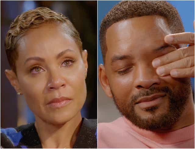 <p>Jada Pinkett Smith and Will Smith on ‘Red Table Talk’</p>