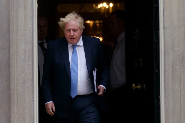Boris Johnson leaving 10 Downing Street (Victoria Jones/PA)