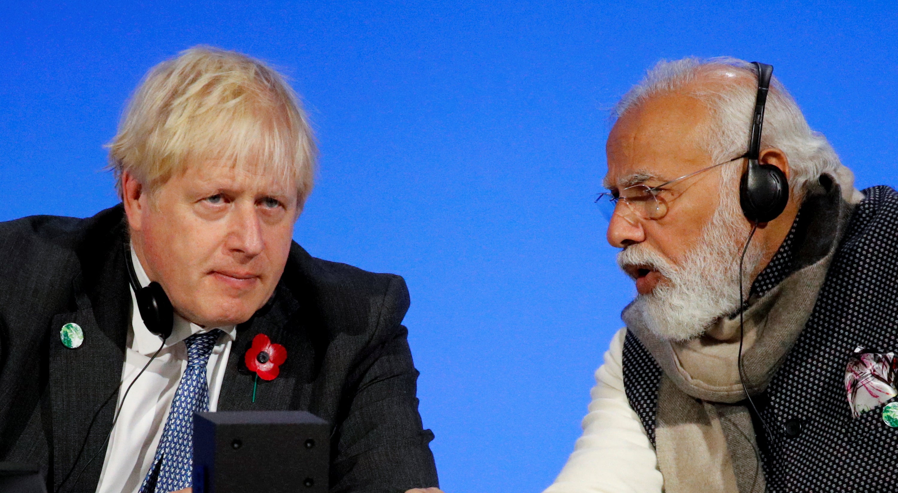 Boris Johnson with Narendra Modi (Phil Noble/PA)