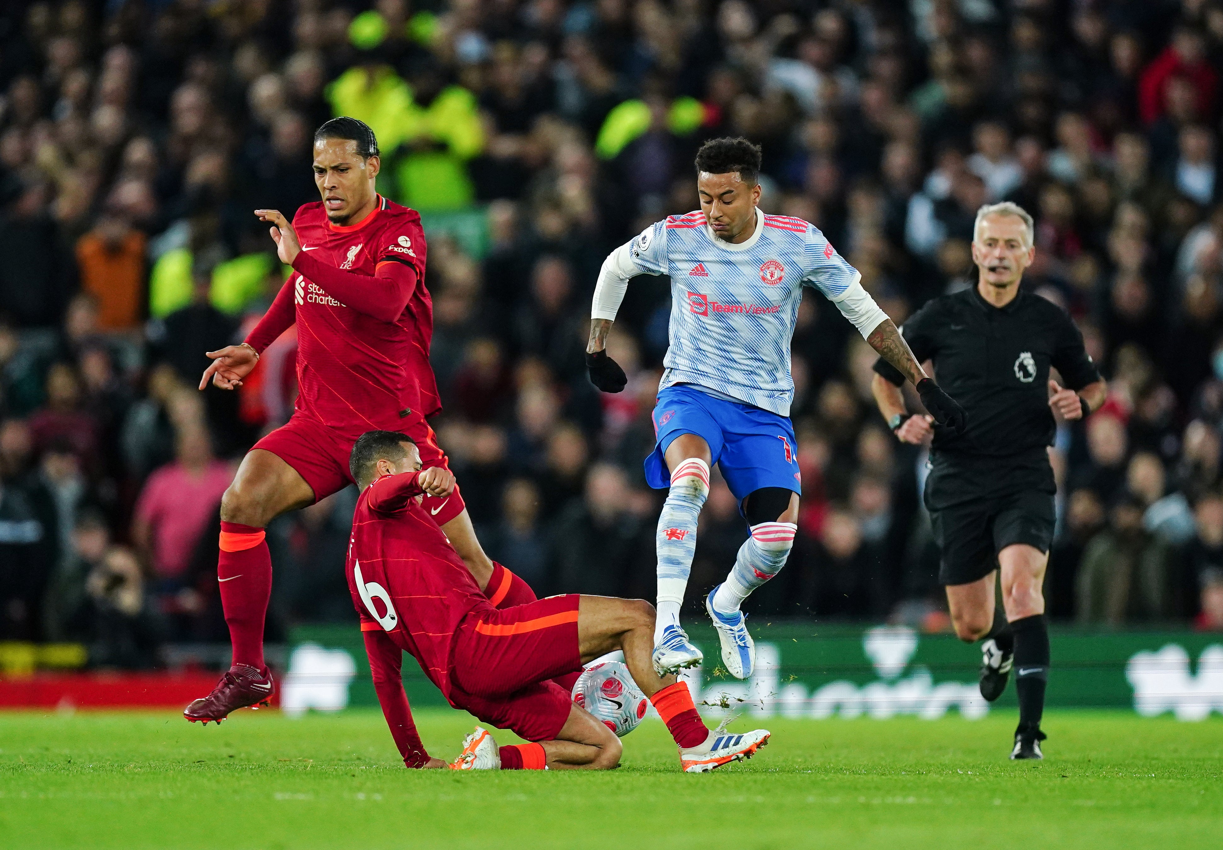 Thiago has added a physicality to his game since joining Liverpool (Mike Egerton/PA)