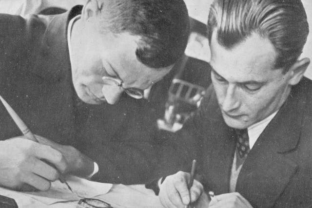 <p>Taking on the establishment: Ilf, left, and Petrov circa 1940</p>