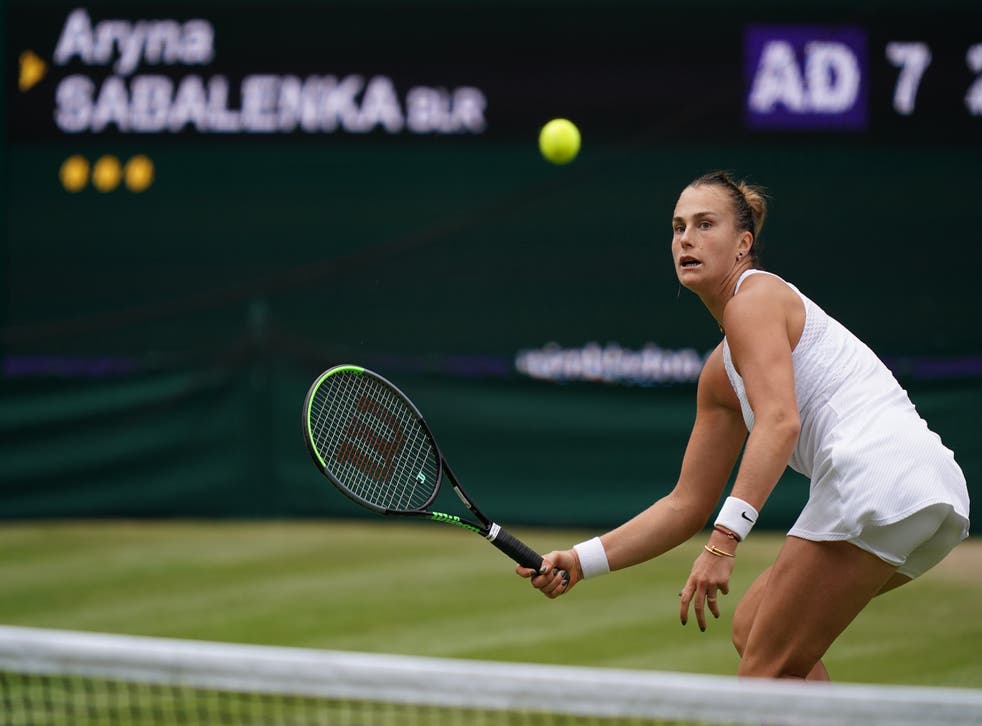 <p>Wimbledon will deprive its global audience of two of the best players in the world, Russian Daniil Medvedev and Belarusian Aryna Sabalenka (pictured) </p>
