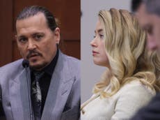 Johnny Depp trial - live: Actor to return to witness stand for more questioning by Amber Heard lawyers