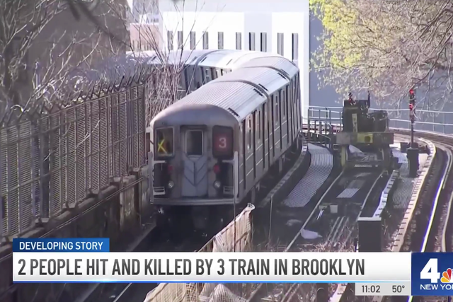 <p>Police say the conductor of a subway train in Brooklyn stopped his train and called 911 after he saw two dead bodies on the tracks</p>