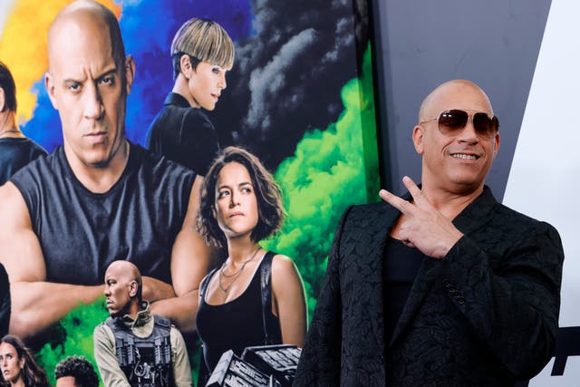 <p>Vin Diesel at F9 premiere</p>