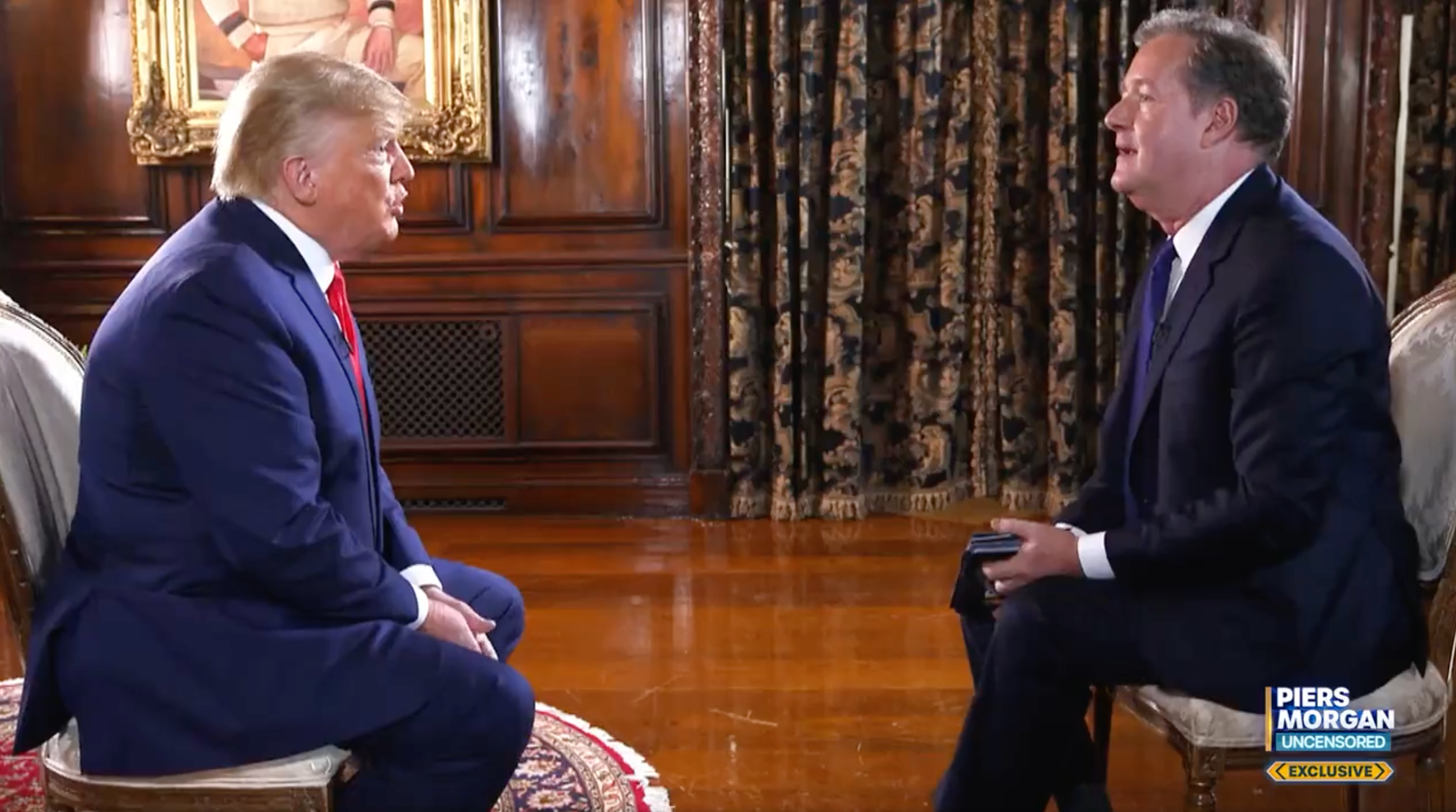 Donald Trump is interviewed by Piers Morgan