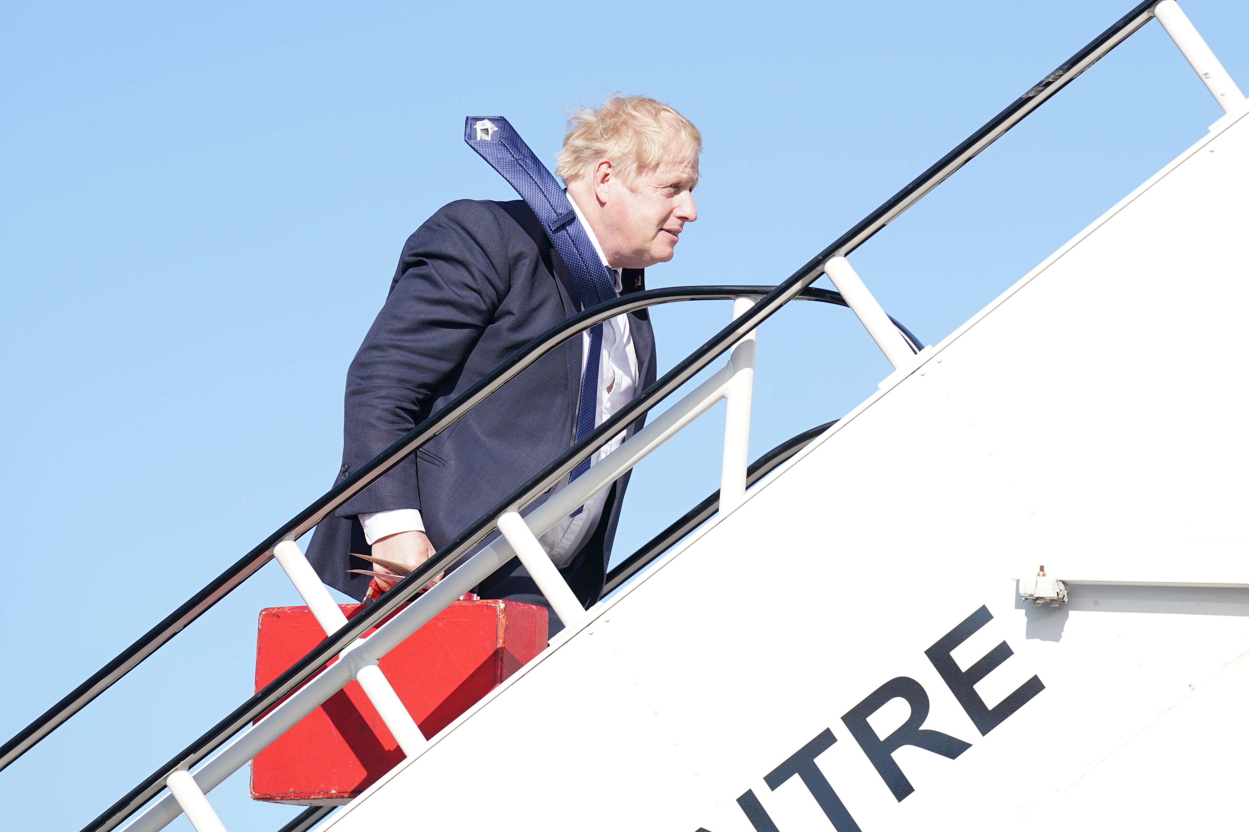 Prime Minister Boris Johnson leaves for India (Stefan Rousseau/PA)