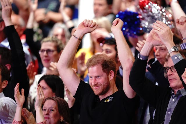 The Duke of Sussex attends the final of the Wheelchair Rugby between Team UK and the US (Aaron Chown/PA)