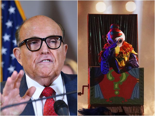 <p>Rudy Giuliani on Masked Singer</p>