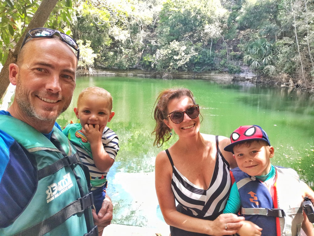 Jennifer, Terry and their boys, Ethan and Arlo, in Mexico (PA Real Life/Collect)