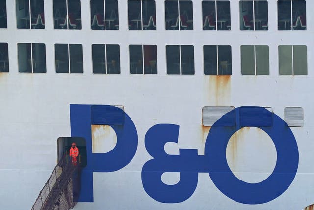 Another P&O Ferries vessel is being inspected as the company attempts to resume normal operations after sacking nearly 800 seafarers (Gareth Fuller/PA)
