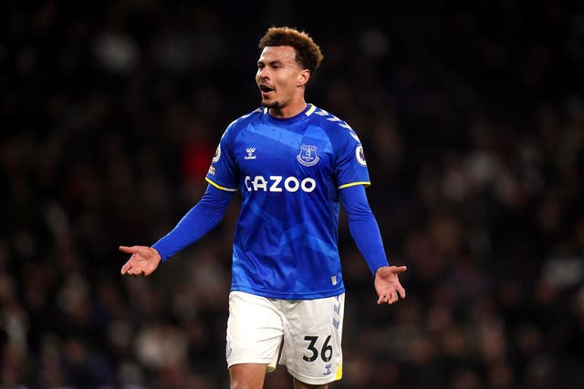 Dele Alli has yet to find his feet at Everton after his move in January (Adam Davy/PA)