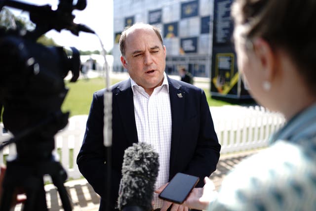 Defence Secretary Ben Wallace speaks to the media at the Invictus Games 2022 held at Zuiderpark the Hague, Netherlands (Aaron Chown/PA)