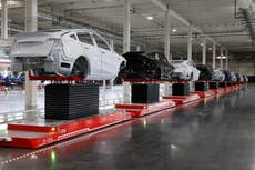 Tesla hits record $3.3bn profit in first quarter but warns factories will run below capacity in 2022