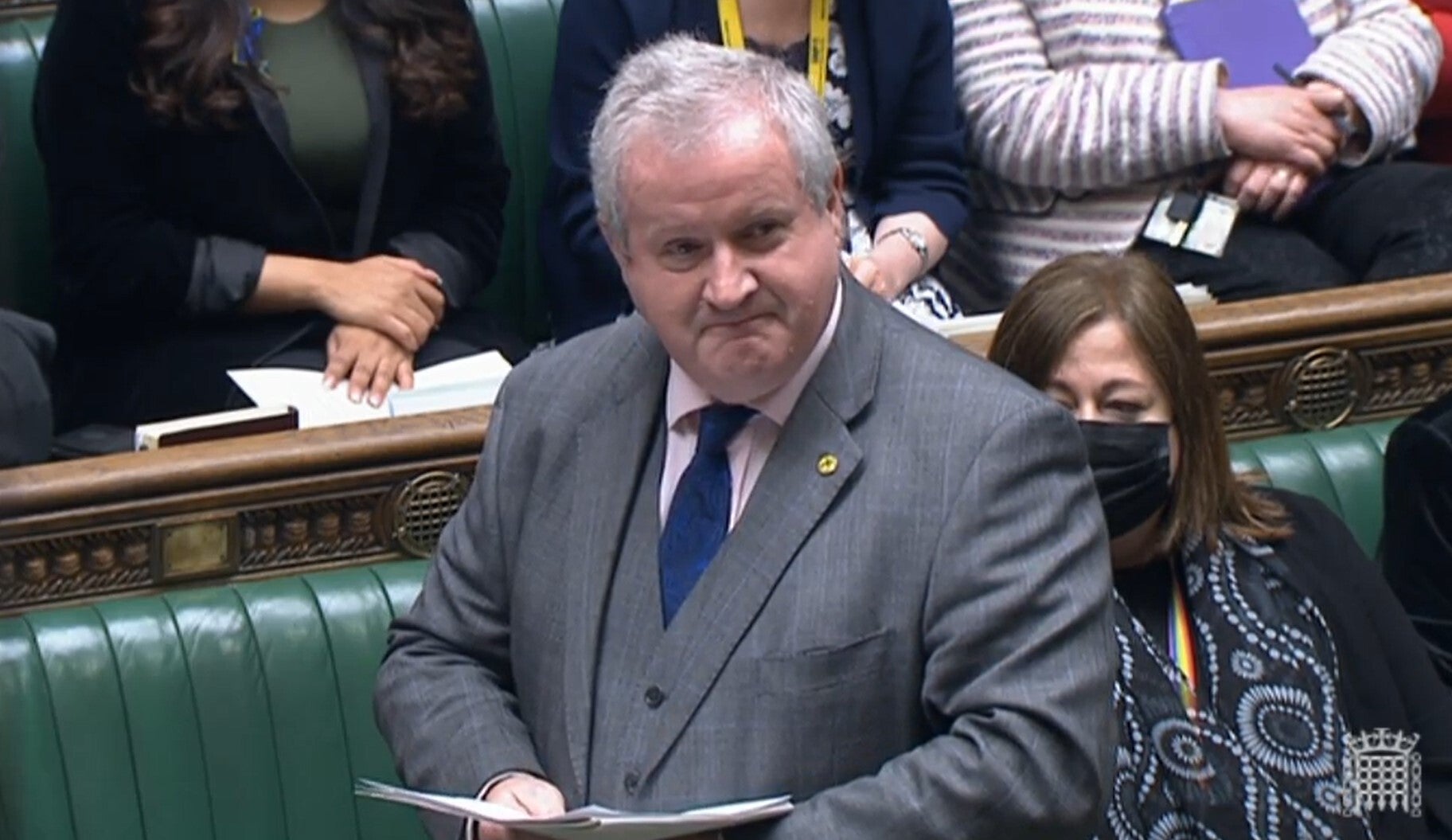 SNP Westminster leader Ian Blackford during Prime Minister’s Questions in the House of Commons (PA)