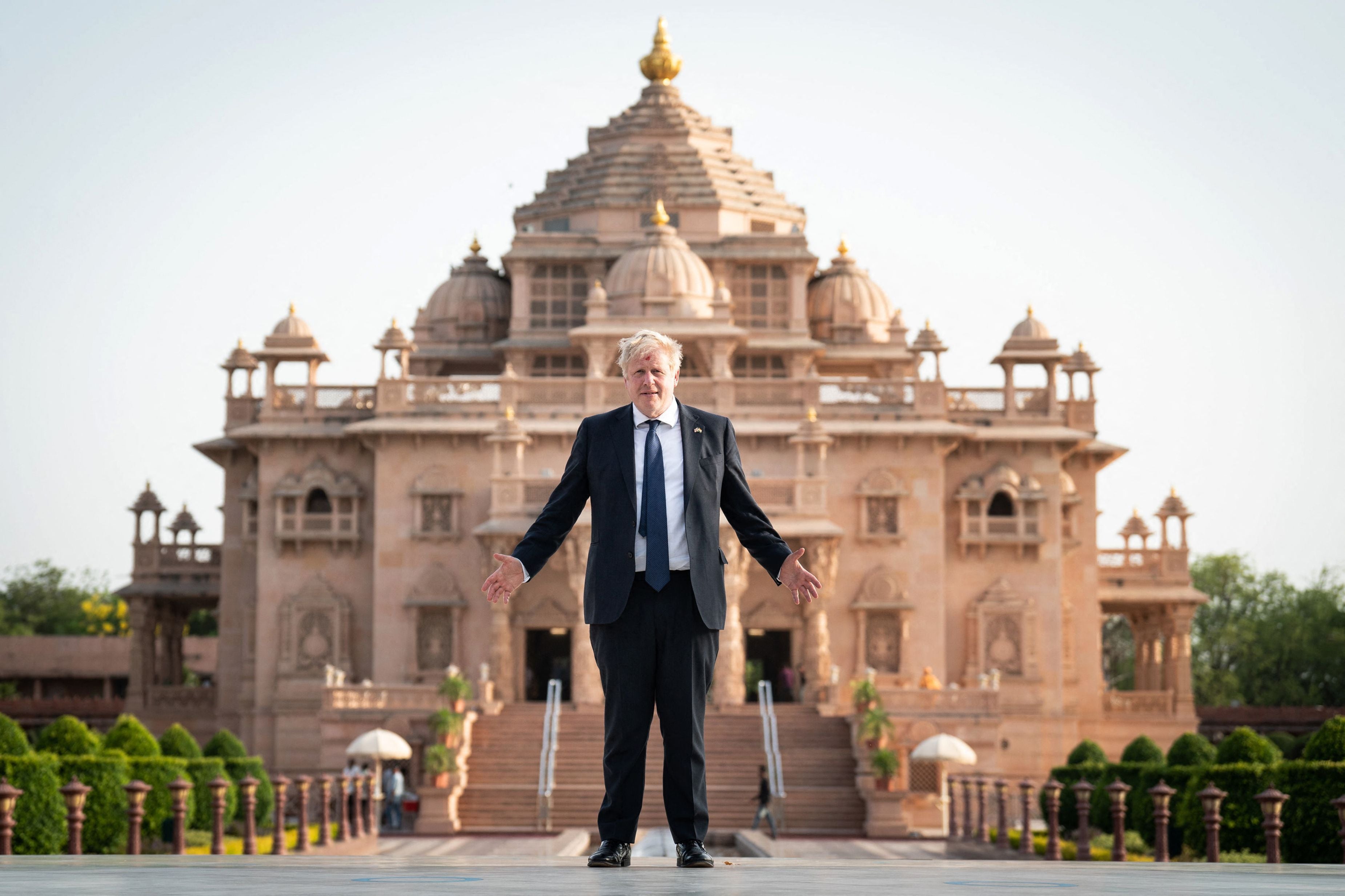 Boris Johnson was speaking during his trip to India on Thursday