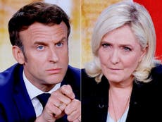 French election 2022 – live: Macron says Le Pen drawing on anger he failed to quell
