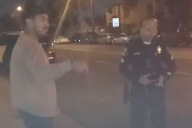 <p>Santa Ana City Councilman Johnathan Ryan Hernandez confronts police who are playing Disney music over their patrol car speakers in hopes that video of the encounter will be taken down due to copyright infringement</p>