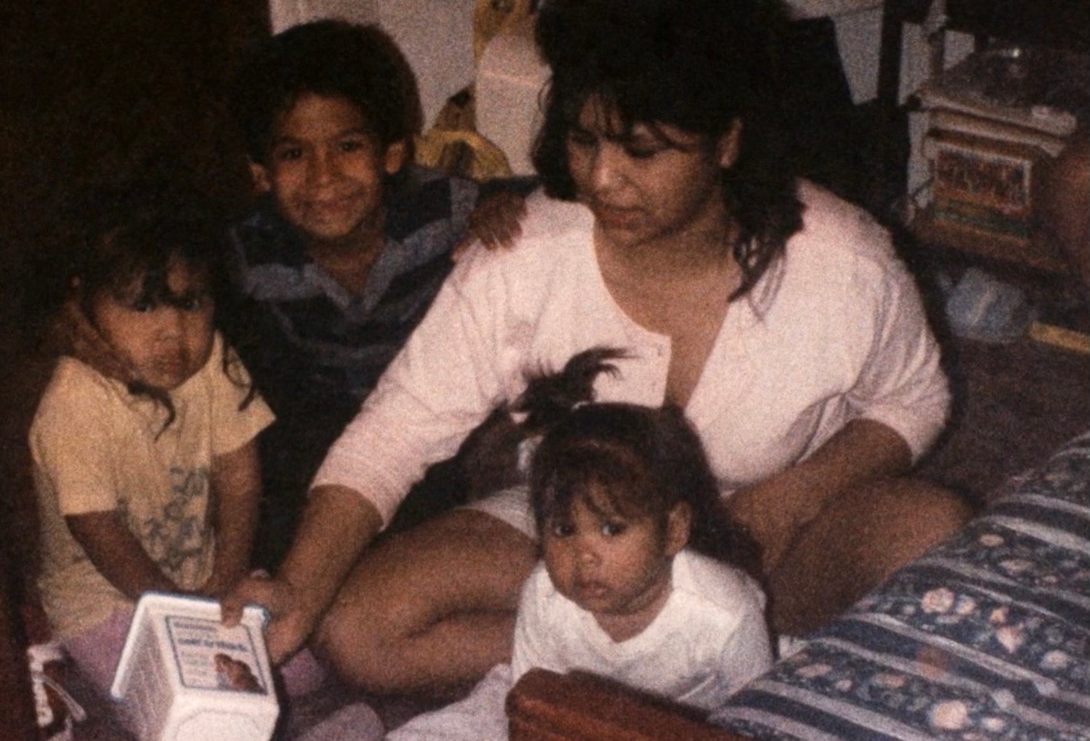 Melissa Lucio with her children. Records show she never abused her children