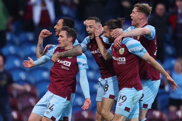 <p>Connor Roberts celebrates scoring his first goal for Burnley </p>