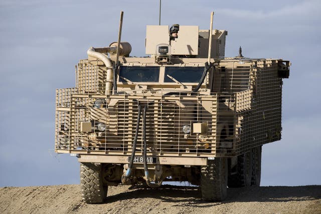 A Mastiff 2 armoured vehicle.