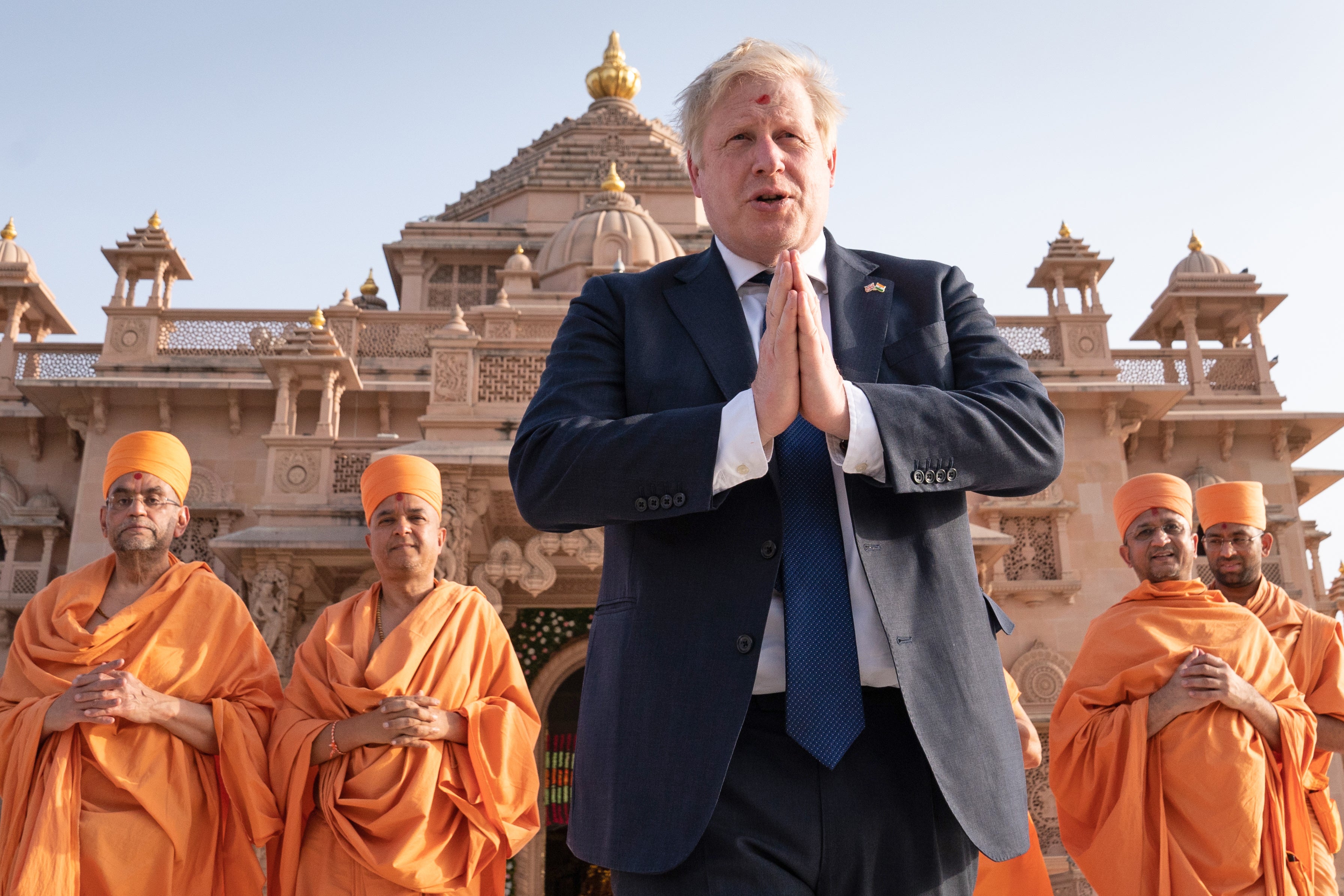 Boris Johnson has called partnership between the UK and India ‘vital’, ahead of a meeting with his Indian counterpart Narendra Modi in New Delhi on Friday (Stefan Rousseau/PA)