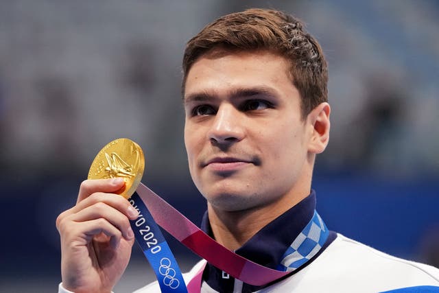 <p>Evgeny Rylov won 100m and 200m backstroke gold at last year’s Tokyo Olympics </p>