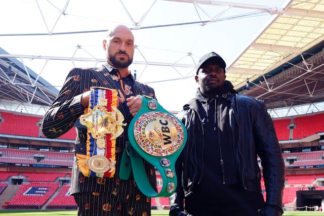 <p>Tyson Fury and Dillian Whyte finally meet on Saturday night in London </p>