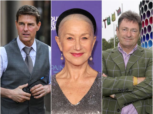 <p>Tom Cruise, Dame Helen Mirren and Alan Titchmarsh are part of an all-star cast leading celebrations</p>