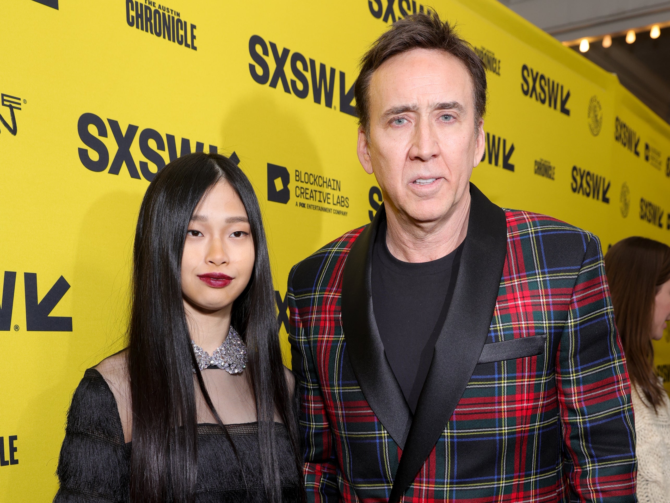 Riko Shibata and Nicolas Cage