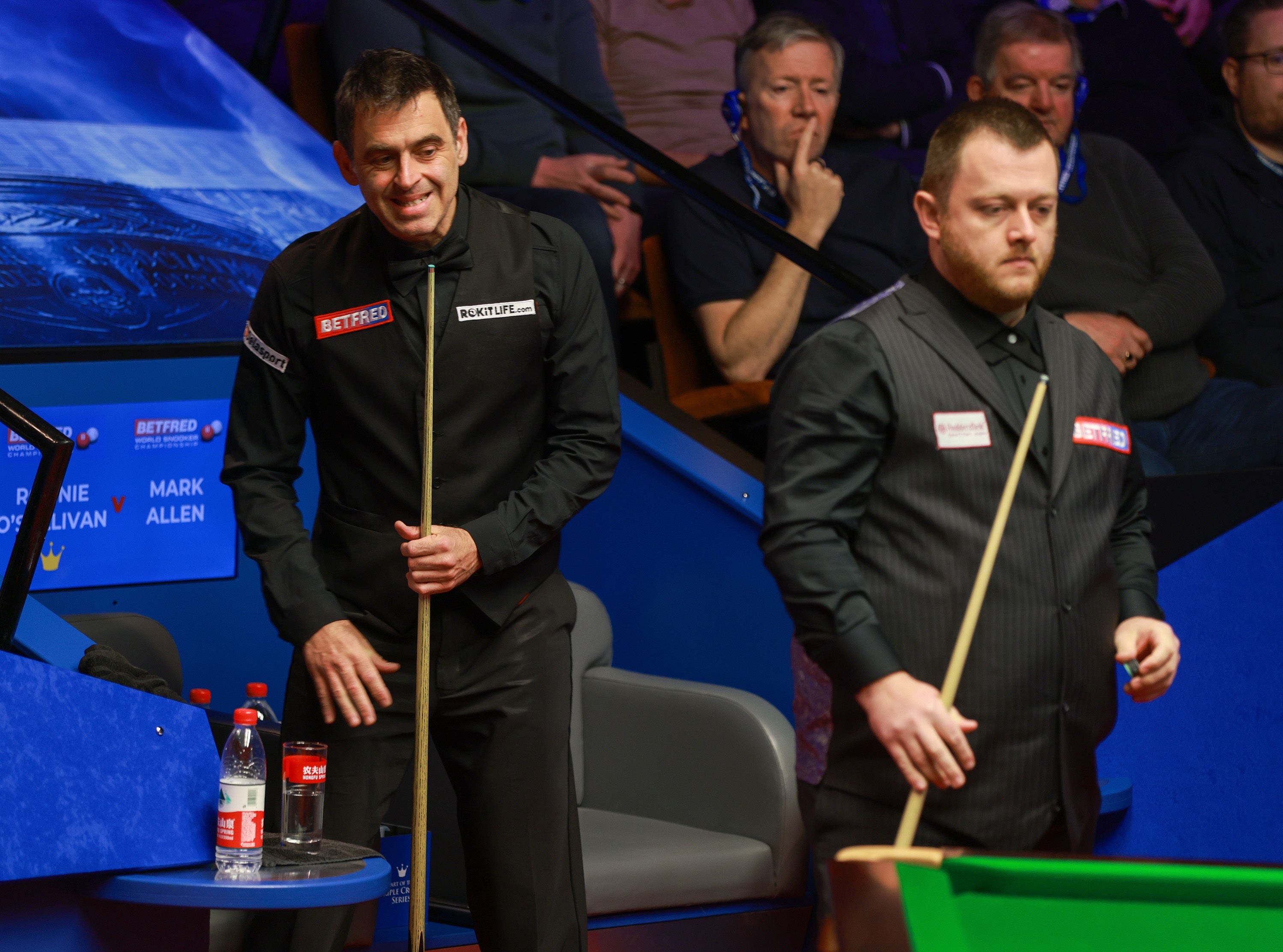 Ronnie O’Sullivan got the better of Mark Allen in their opening session (Ian Hodgson/PA)