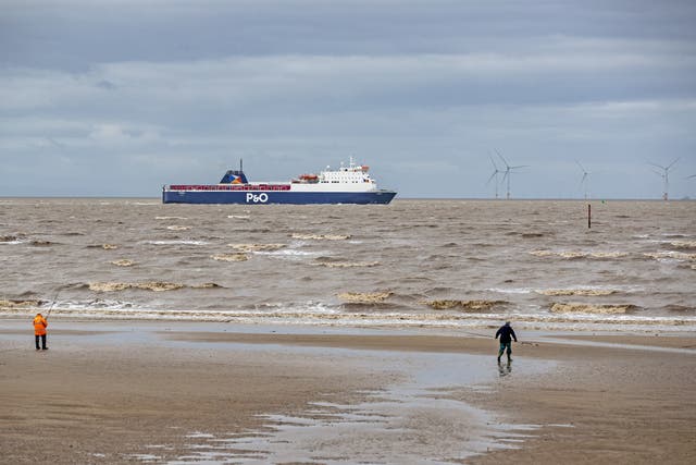 The P&O freight ferry, MS Norbay (Peter Byrne/PA)