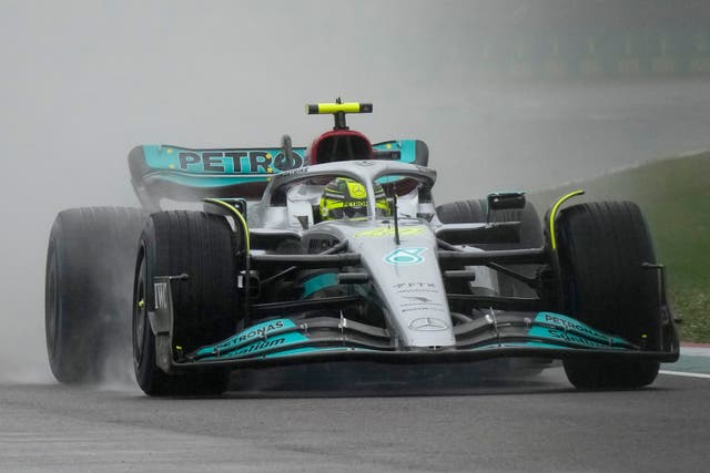 <p>Lewis Hamilton struggled during practice at Imola </p>