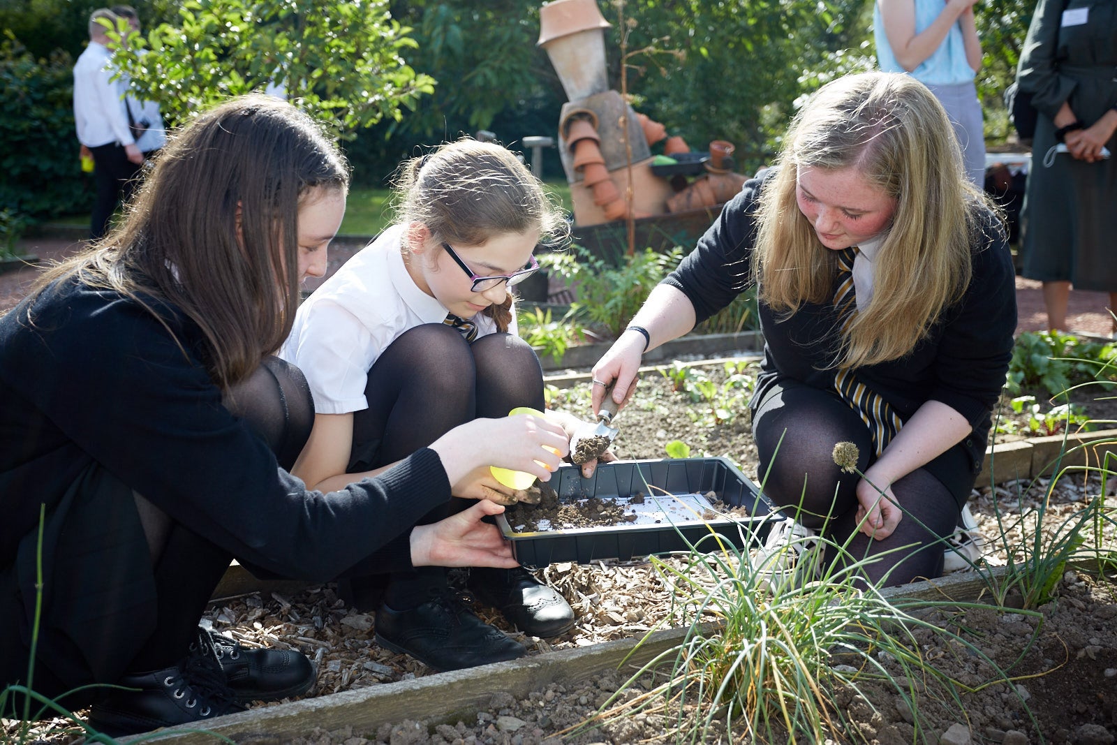<p>Schoolchildren at Dumfries House, the Prince’s Foundation’s headquarters in Ayrshire, Scotland, which runs educational courses for youngsters (Guy Hinks/PA)</p>