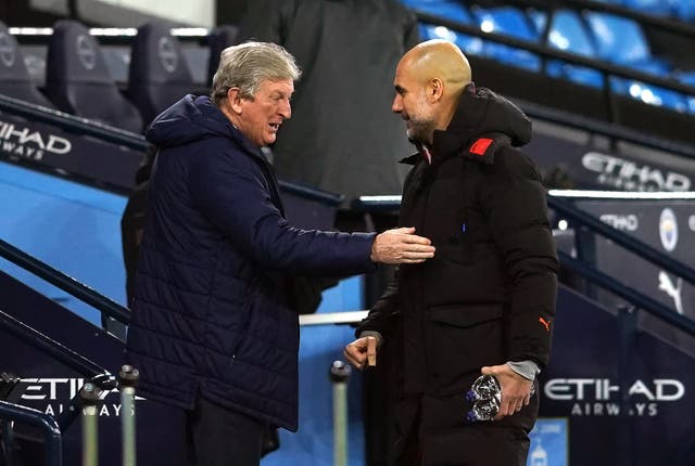 Pep Guardiola and Roy Hodgson go head to head again this week (Dave Thompson/PA)