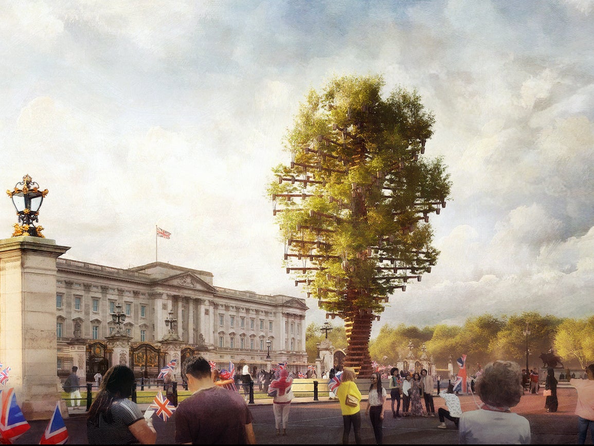 The sculpture will be installed outside Buckingham Palace