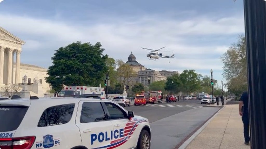Man tries to set himself on fire outside US Supreme Court, reports say